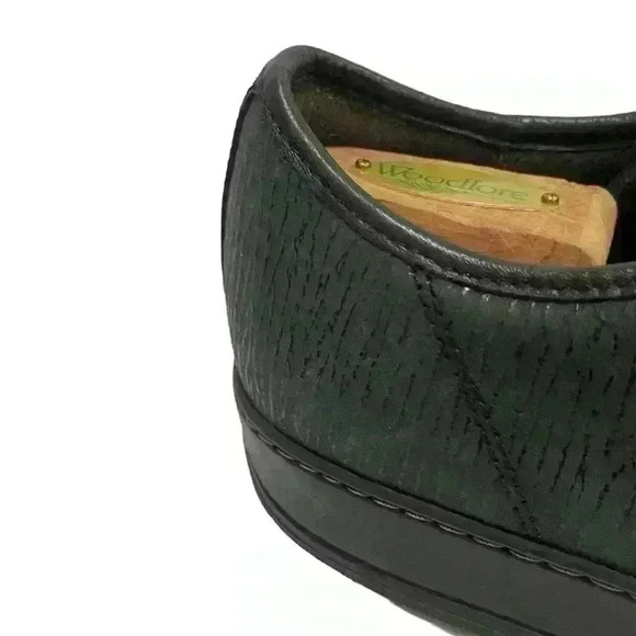 Lanvin Mens Sneakers DBB1 Black Patent  And Épi Leather Cap Toe Low Top Size 9 - Picture 5 of 16